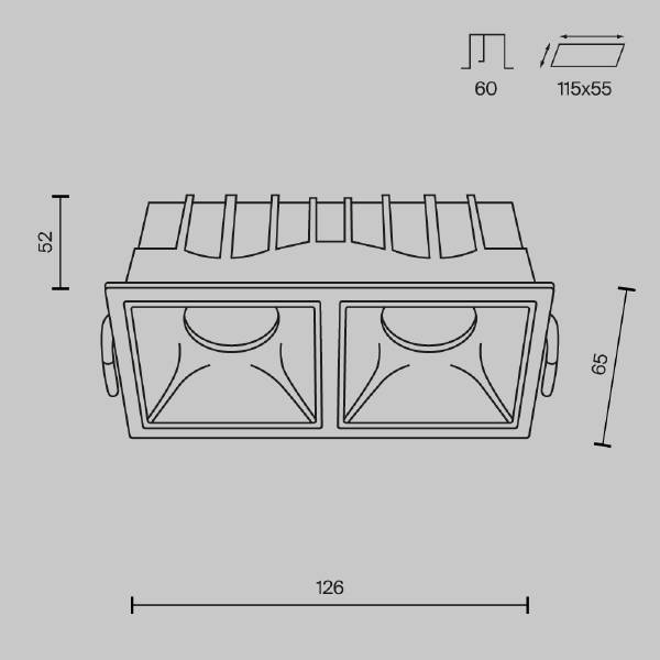 Встраиваемый светильник Alfa LED DL043-02-10W4K-D-SQ-WB
