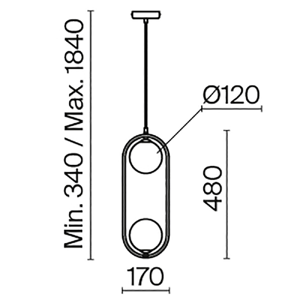 Светильник подвесной Ring MOD013PL-02BS1