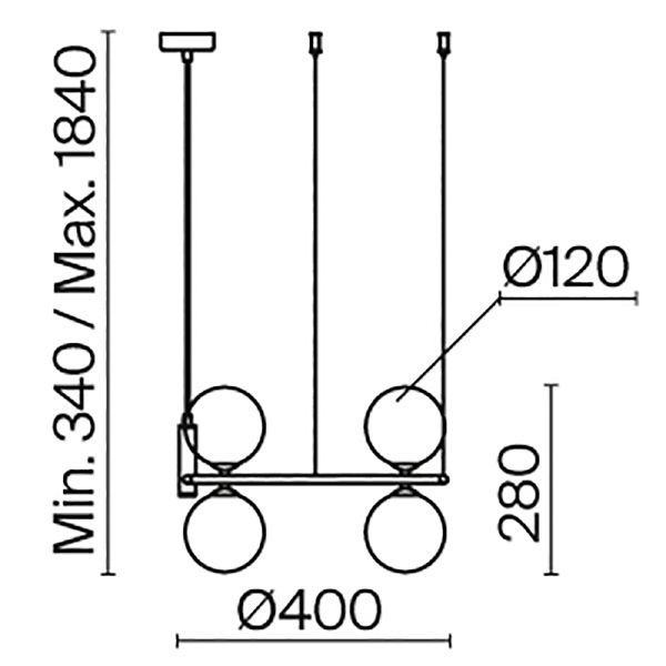 Светильник подвесной Ring MOD013PL-04BS1