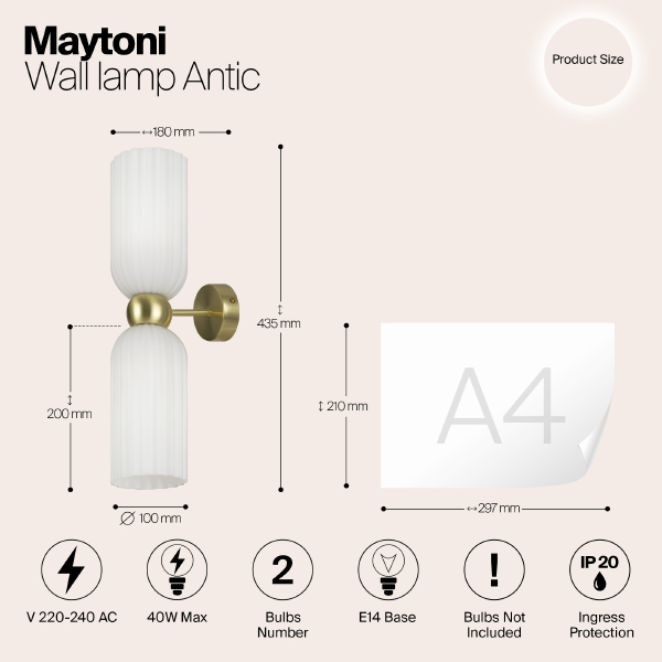 Настенное бра Antic MOD302WL-02W