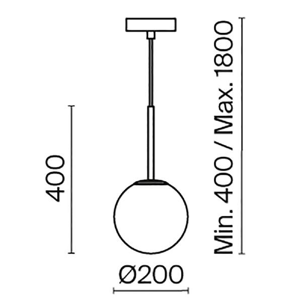 Светильник подвесной Basic form MOD321PL-01B1