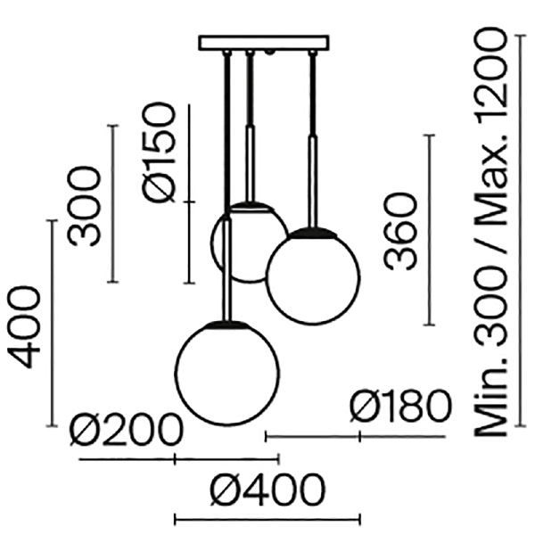 Светильник подвесной Basic form MOD321PL-03W