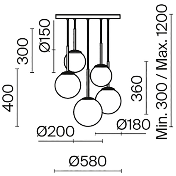 Светильник подвесной Basic form MOD321PL-05W