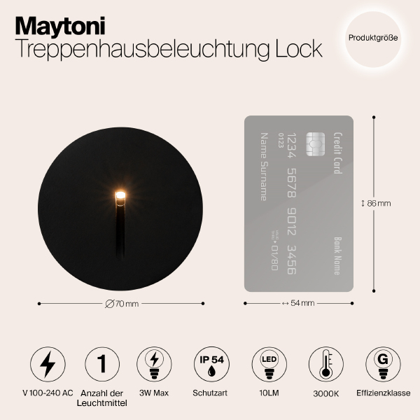 Подсветка для ступеней Lock O014SL-L3B3K