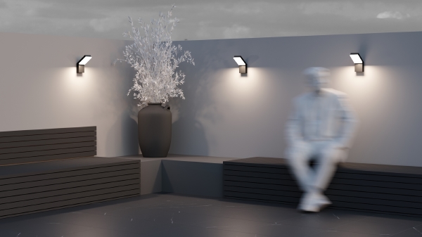 Уличный настенный светильник Paso O595WL-L12B3K