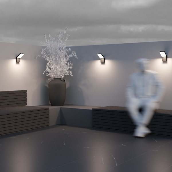 Уличный настенный светильник Paso O595WL-L12B3K