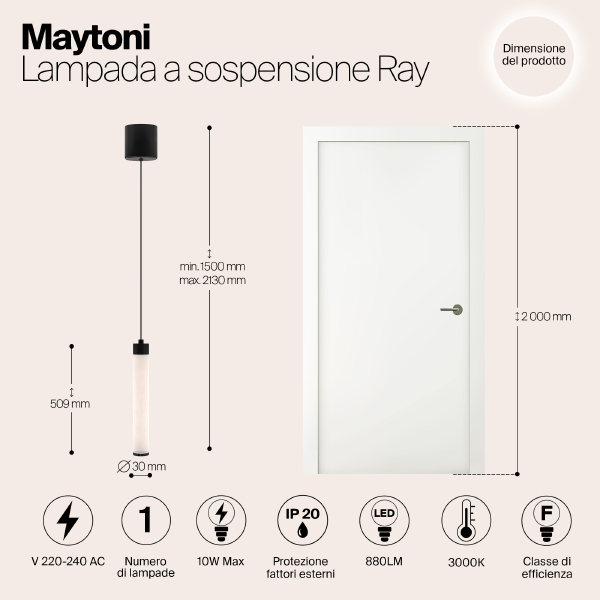 Светильник подвесной Ray P022PL-L10B