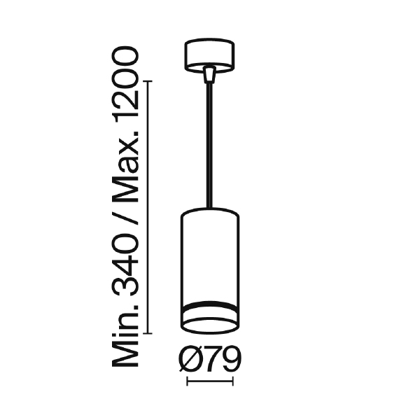 Светильник подвесной Orlo P085PL-12W3K-B