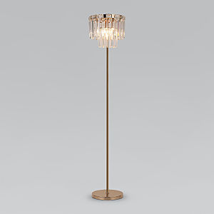 Торшер Elegante 01137/3 золото/прозрачный хрусталь Strotskis