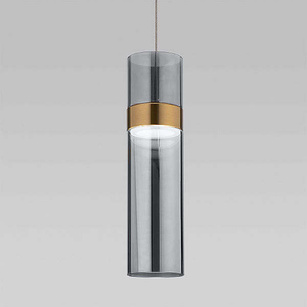 Светильник подвесной Lumen 50244/1 LED латунь/дымчатый