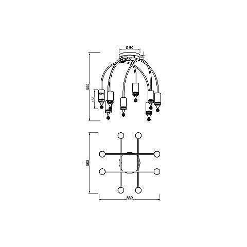 Потолочная люстра Pioggia VL4283L08