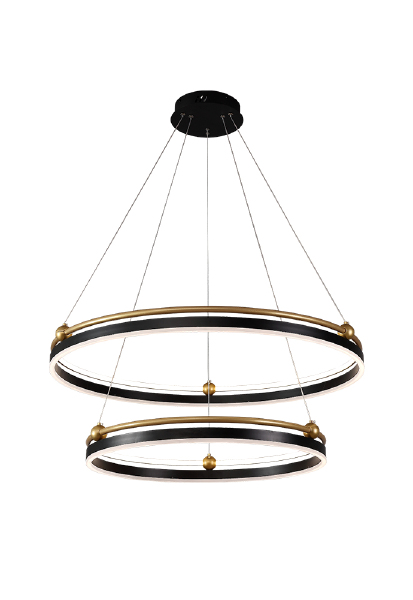 Подвесная люстра FERNANDO FERNANDO SP123W LED D600+800 BLACK/GOLD