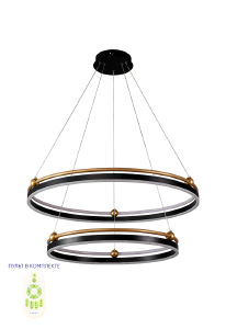 Подвесная люстра FERNANDO FERNANDO SP123W LED D600+800 BLACK/GOLD