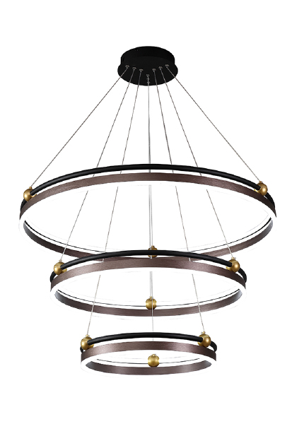 Подвесная люстра FERNANDO FERNANDO SP158W LED D400+600+800 COFFEE/BLACK