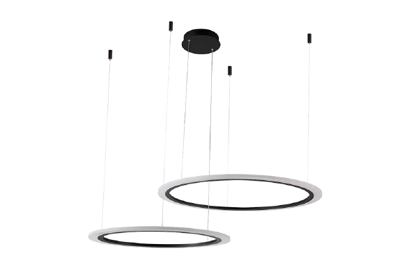 Подвесная люстра MANZANA MANZANA SP53W LED D600+800 BLACK