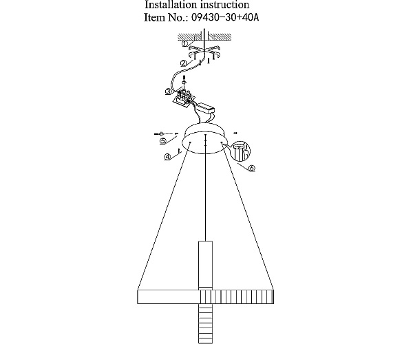 Подвесная люстра Далим 09430-30+40A,19