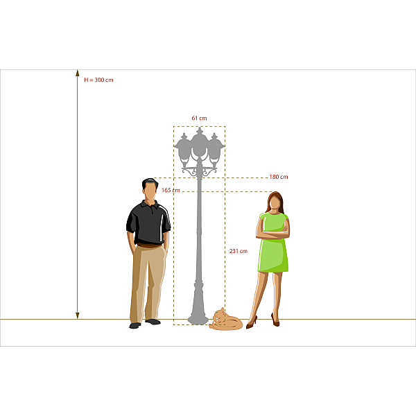 Столб фонарный уличный Дубай 805040702
