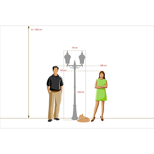 Столб фонарный уличный Сандра 811040602