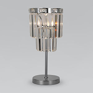 Настольная лампа Elegante 01136/1 хром/прозрачный хрусталь Strotskis