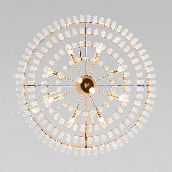 Подвесная люстра Elegante 10130/10 золото/прозрачный хрусталь Strotskis Smart