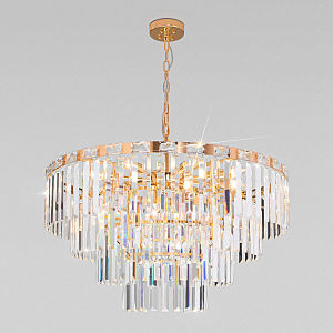 Подвесная люстра Elegante 10130/10 золото/прозрачный хрусталь Strotskis Smart