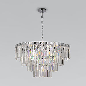 Подвесная люстра Elegante 10130/10 хром/прозрачный хрусталь Strotskis Smart