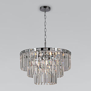 Подвесная люстра Elegante 10130/8 хром/прозрачный хрусталь Strotskis Smart