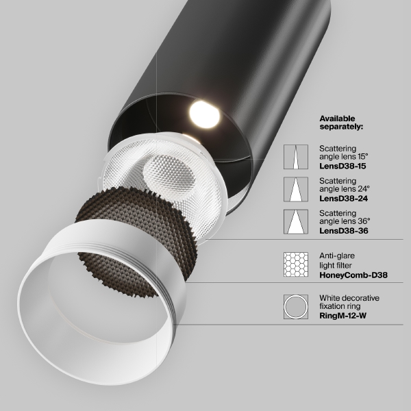 Трековый светильник Focus LED Unity TR021-1-12B4K-W-D-B
