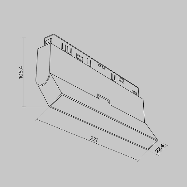 Трековый светильник Basis Rot Exility TR036-4-12W3K-DS-B