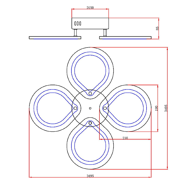 Потолочная люстра Menita 10270/4LED