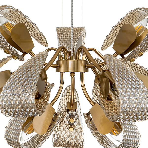 Подвесная люстра Fless 11033/12P Amber V000344