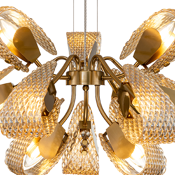 Подвесная люстра Fless 11033/12P Amber V000344