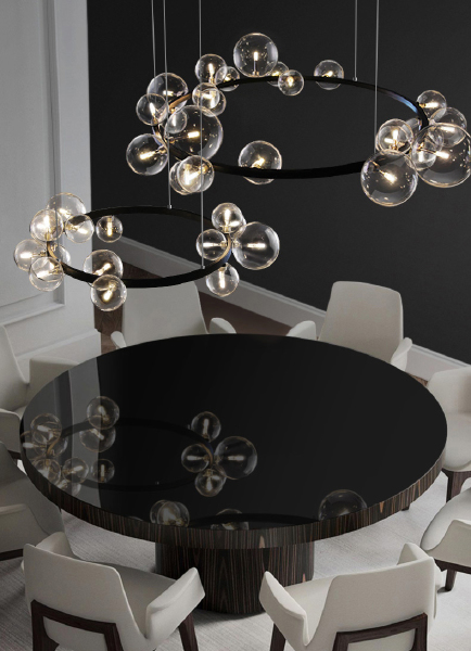 Подвесная люстра Art Deco Bubble 8828P/L black/clear