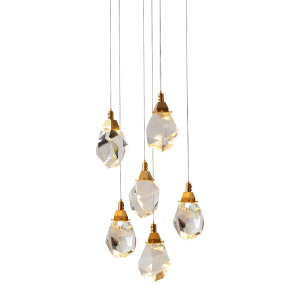 Светильник подвесной Crystal rock II 9701P/6R brass