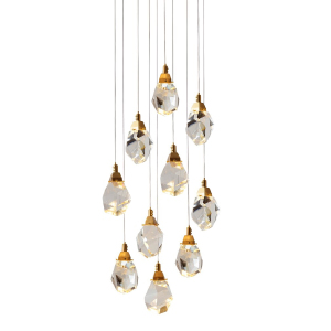 Светильник подвесной Crystal rock II 9701P/10R brass
