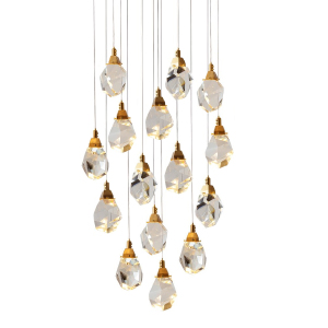 Светильник подвесной Crystal rock II 9701P/15R brass
