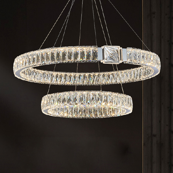 Подвесная люстра D8010 D8010P/2R/D800+600 silver