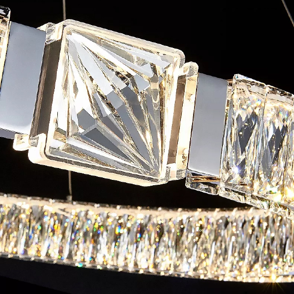 Подвесная люстра D8010 D8010P/2R/D800+600 silver