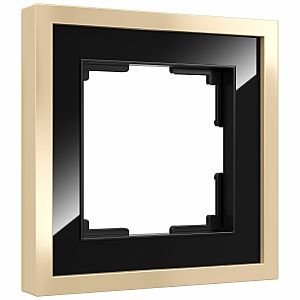 Рамка Werkel W0012852/ Рамка на 1 пост Baguette (черный/латунь)