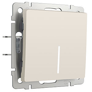 Выключатель Werkel W1110162/ Выключатель одноклавишный с подсветкой (айвори матовый)