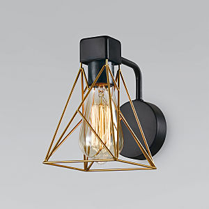 Настенное бра Trappola 70107/1 черный/латунь