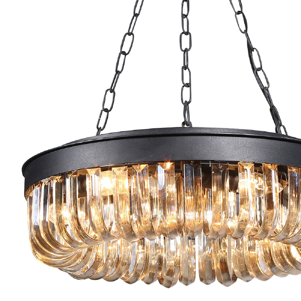 Подвесная люстра Crystal Black KR0295P-5 black