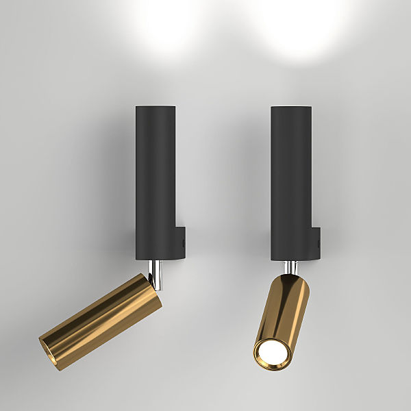 Настенный светильник Pitch 40020/1 LED черный/латунь
