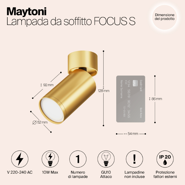 Светильник спот Focus S C050CL-U-1MG
