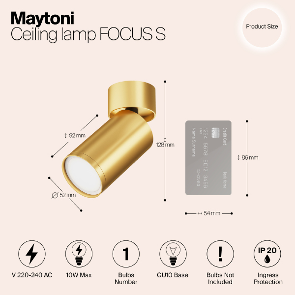 Светильник спот Focus S C050CL-U-1MG