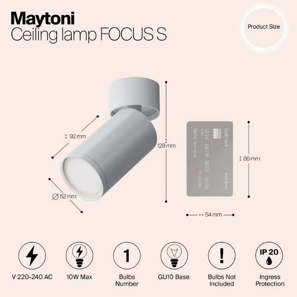 Светильник спот Focus S C050CL-U-1W