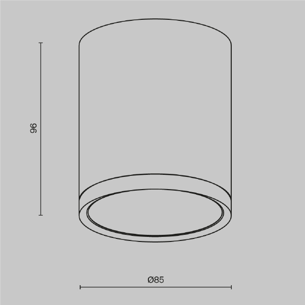 Накладной светильник Hoop C086CM-GX53-MRD-W
