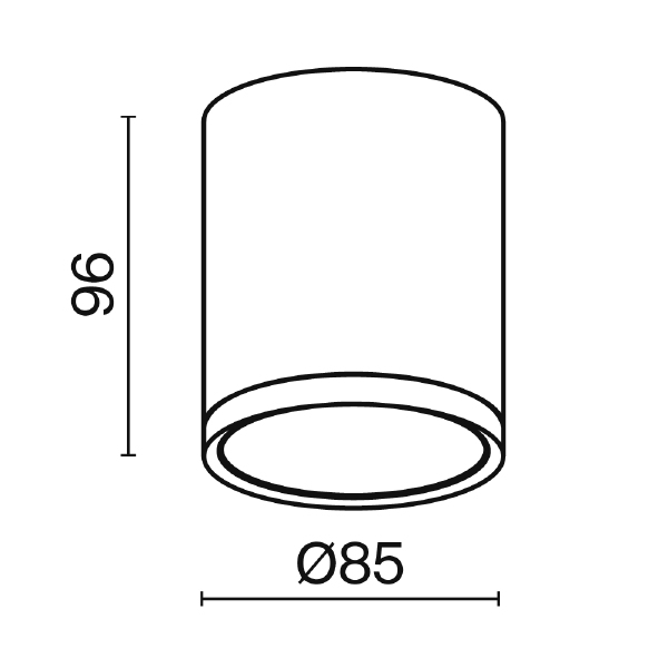 Накладной светильник Hoop C086CM-GX53-MRD-W
