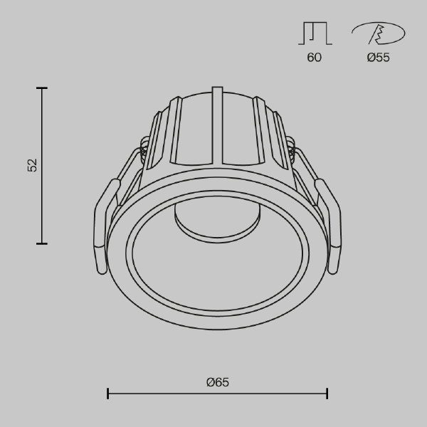 Встраиваемый светильник Alfa Led DL043-01-10W4K-RD-WB