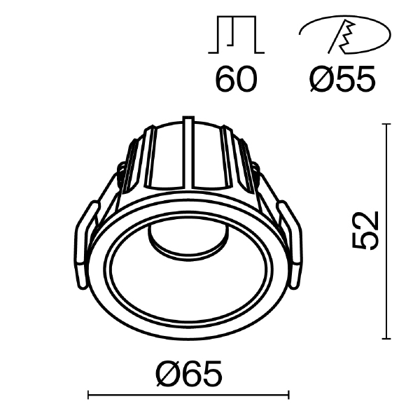 Встраиваемый светильник Alfa Led DL043-01-10W4K-RD-WB